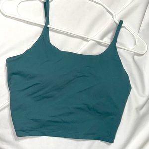 Blue sports bra/tank with pad inserts size medium